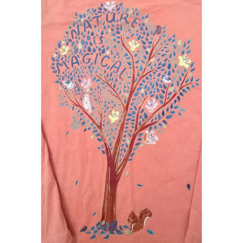 Carter's Girls 10 Long Sleeve Nature is Magical Keyhole Twist Cotton Tee